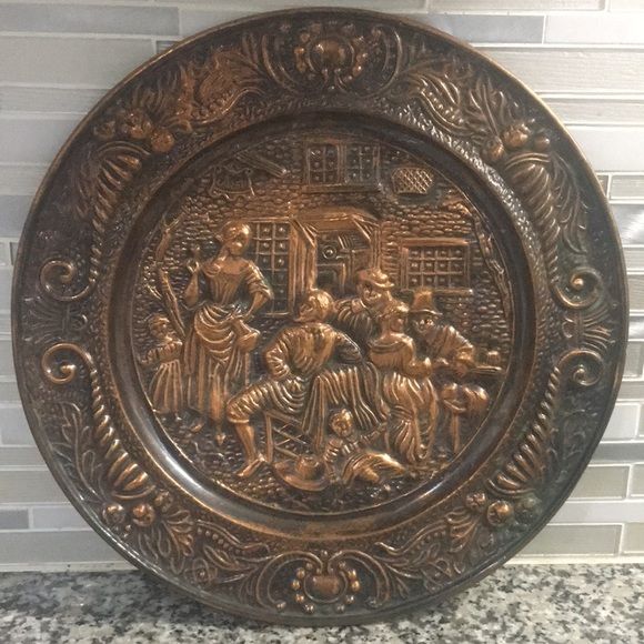 Ancient inscription on a copper plate