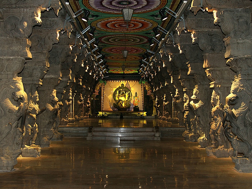 Ancient Indian temple interior