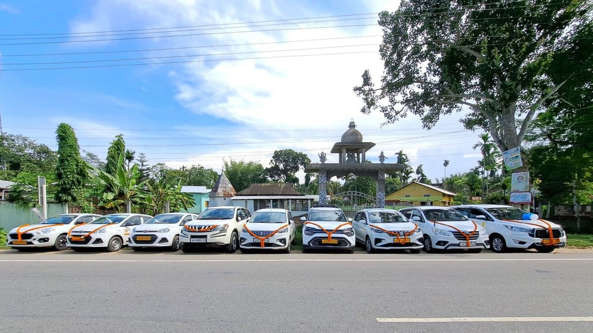 A taxi cab in India
