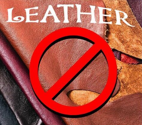 Leather prohibition sign